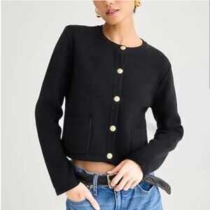 J Crew Emilie Patch Pocket Sweater Lady Jacket